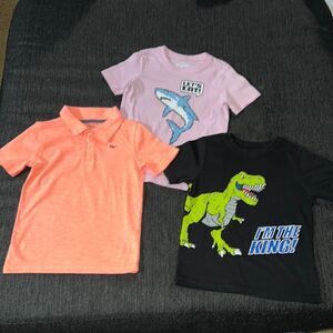 Kids bundle T-shirt & polo black blue pink orange
